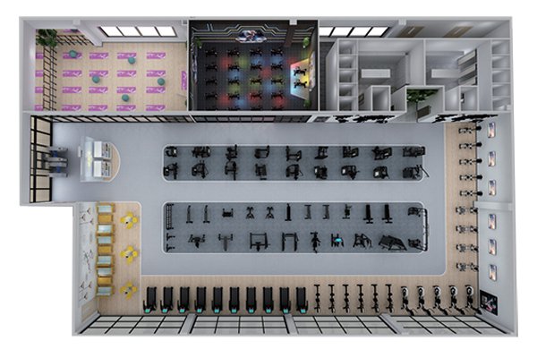 500平方健身房配置方案-广西壹号娱乐体育健身器材有限公司