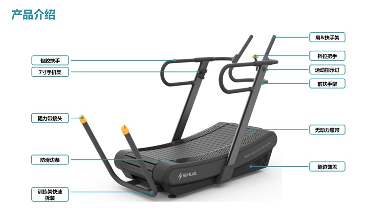 壹号娱乐SH-T901Z无动力跑步机-广西壹号娱乐体育健身器材有限公司