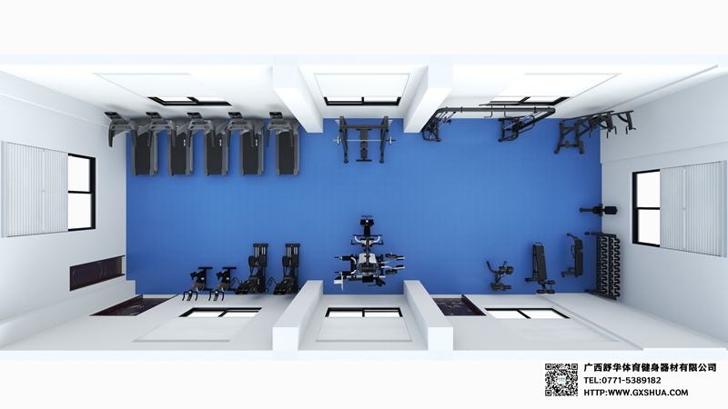 128m²企事业单位健身房解决方案-平面图 128m²企事业单位健身房解决方案-平面图